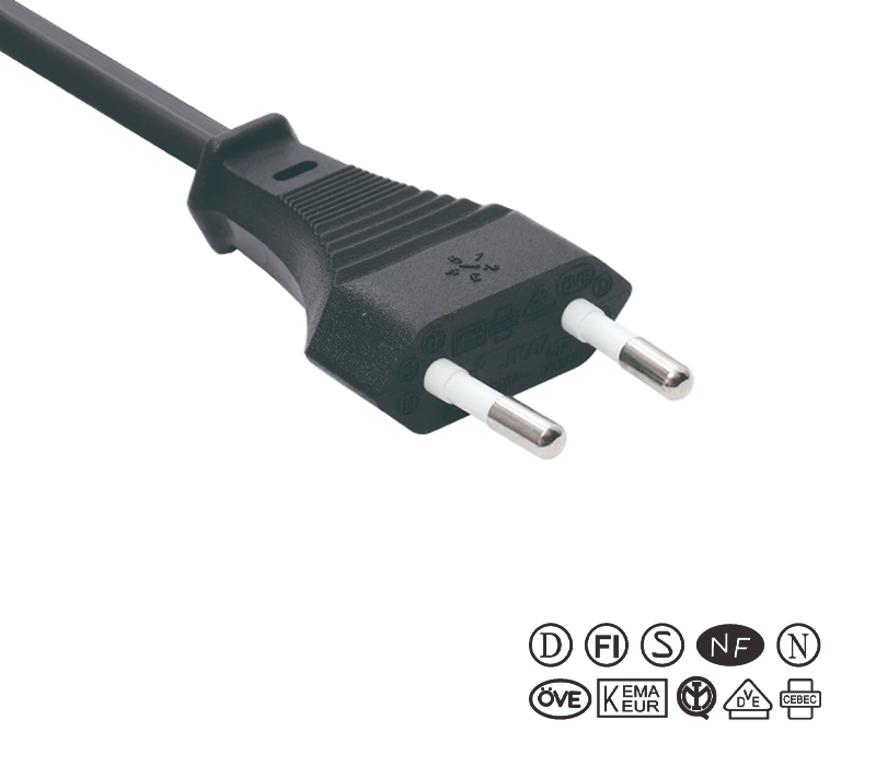 JT007/FY001 2.5A 250V Palam Dua Pin Standard Eropah