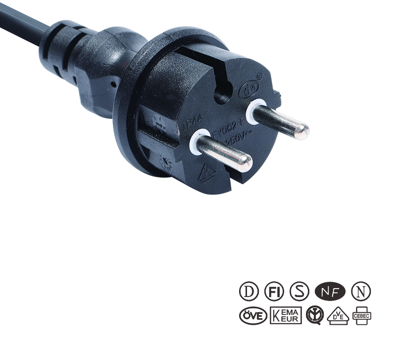 JT002-F/FY002-F 16A 250V Palam Kalis Air Dua Pin Standard Eropah