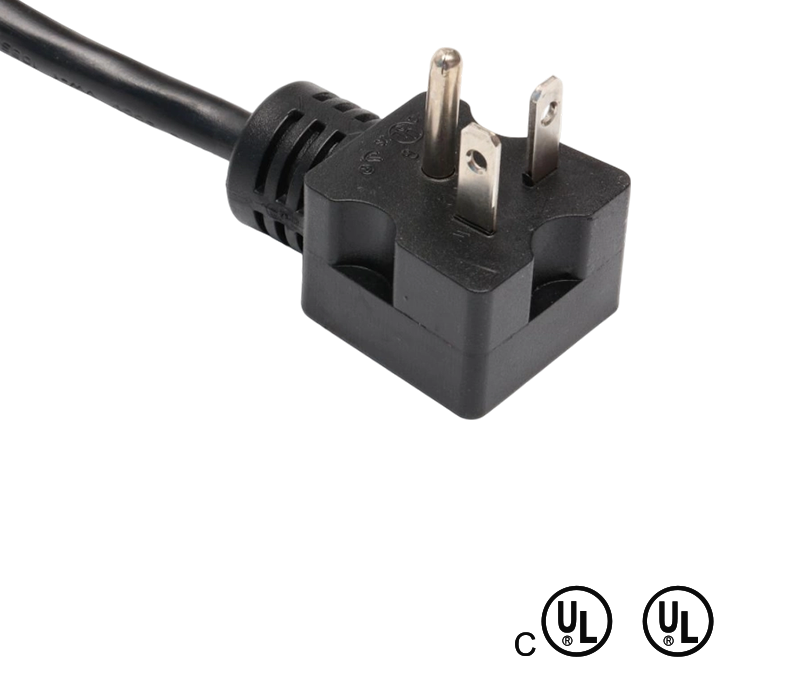 JT2-3I/JT-3H 20A 125V Palam Sudut 90 Darjah Standard Amerika 3-Pin