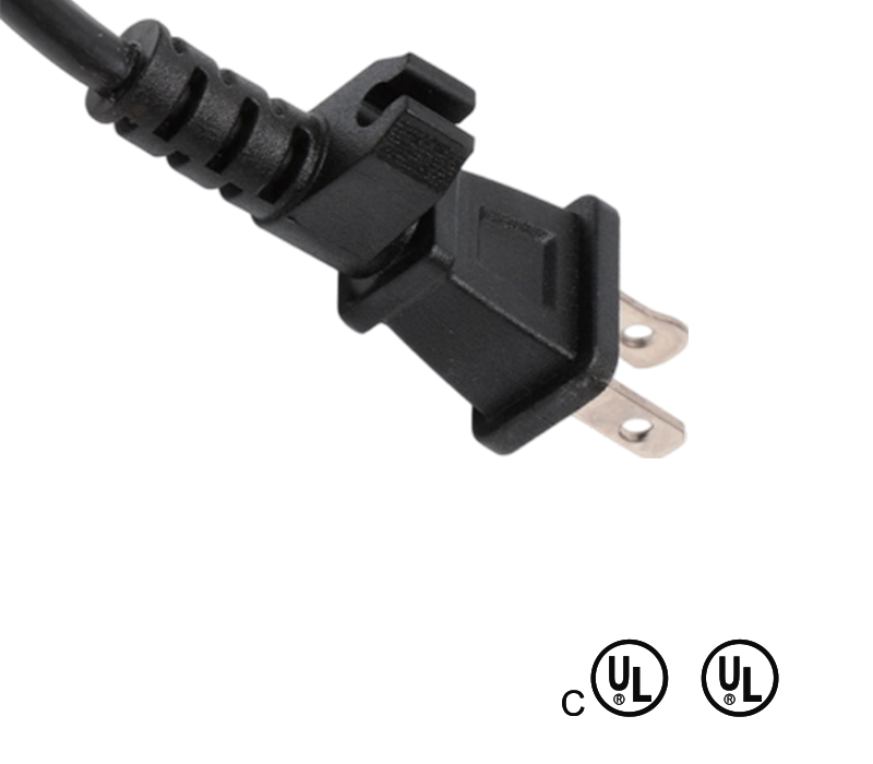 JT-2K 15A 125V Palam Standard Amerika Dua Pin Dengan Pengapit Wayar