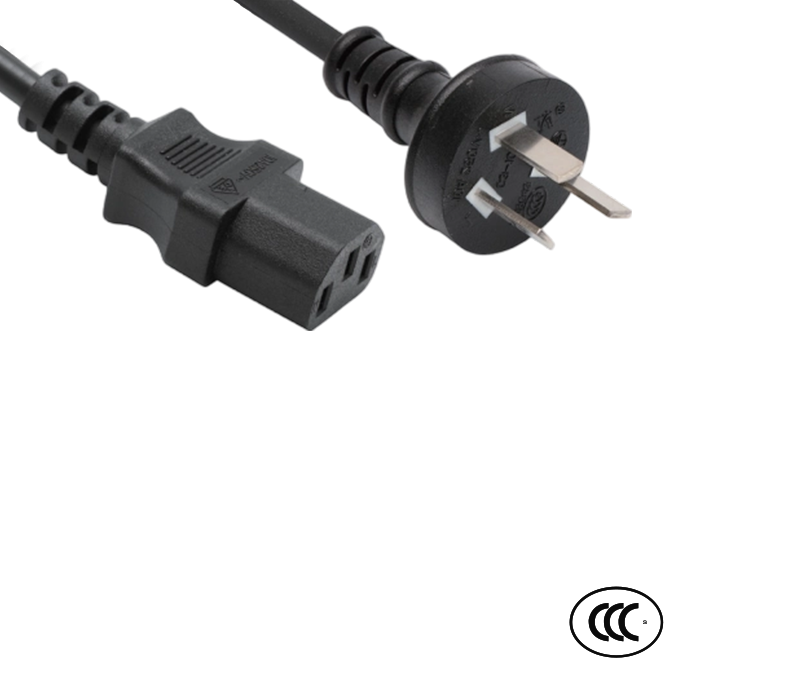 C3-10C+JT-ST3 10A 250V Tiga Pin Palam Standard China dengan Penyambung IEC C13