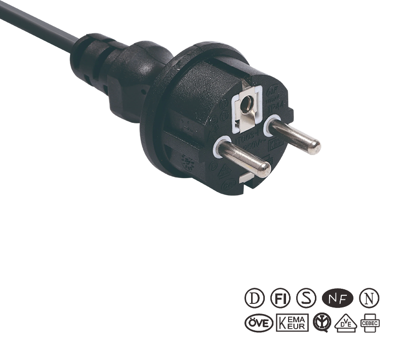 JT003-F/FY003-F 16A 250V Palam Tiga Pin Piawai Eropah